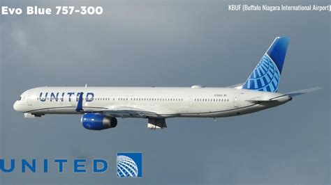 United Boeing 757 300 N78866 Taxi Takeoff From KBUF EVO BLUE YouTube