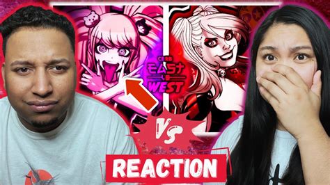 Junko Enoshima Vs Harley Quinn Rap Battle Couple Reacts YouTube