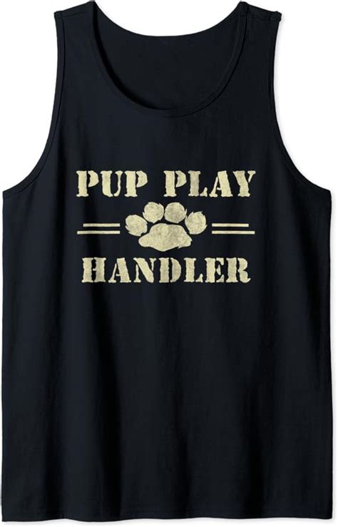 Amazon Gay Pup Play Handler Gift Dom Sub Puppy Kink Fetish Pride Tank Top Clothing