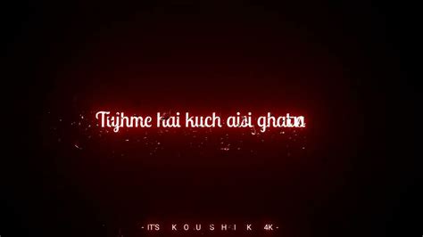 Black Screen Lyrics Status🖤tu Hi Hai Mere Dil Ki Tamanna🥰💥alight Motion