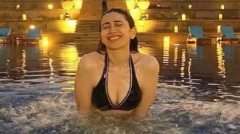 Karishma Kapoor Swimsuit Video 48 Year Old Karisma Kapoor Drops A