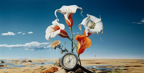 Premium AI Image | Salvador Dali's melting clocks combined with Georgia ...