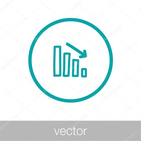 Declining Graph Icon Declining Chart Icon Stock Vector Mr Graphic