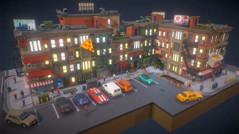 Polygon City Pack Preview Buy Royalty Free 3d Model By Synty