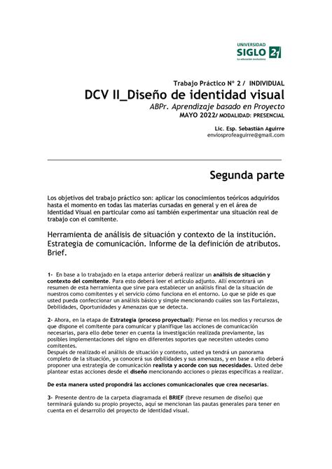 2º etapa DCV II 2022 Cátedra A Trabajo Prctico N 2 INDIVIDUAL DCV