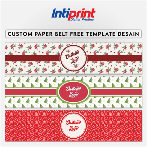 Jual Cetak Paper Belt Custom Natal Gratis Desain Template Paper