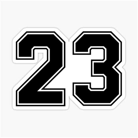 23 American Football Classic Vintage Sport Jersey Number In Black