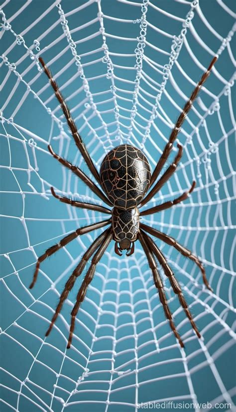 spider  detailed web close  stable diffusion