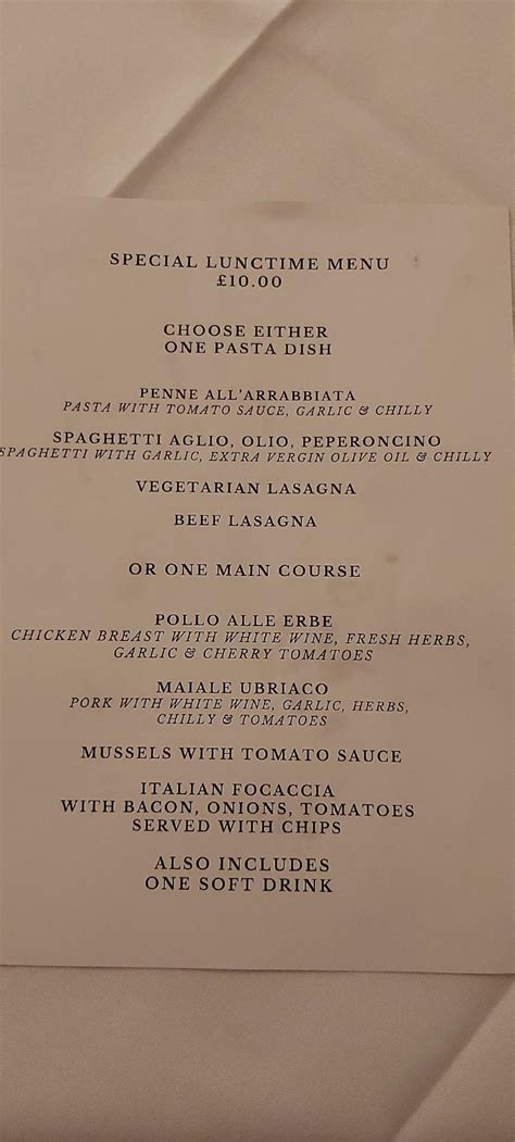 Menu At Lartista Ristorante Restaurant Luton