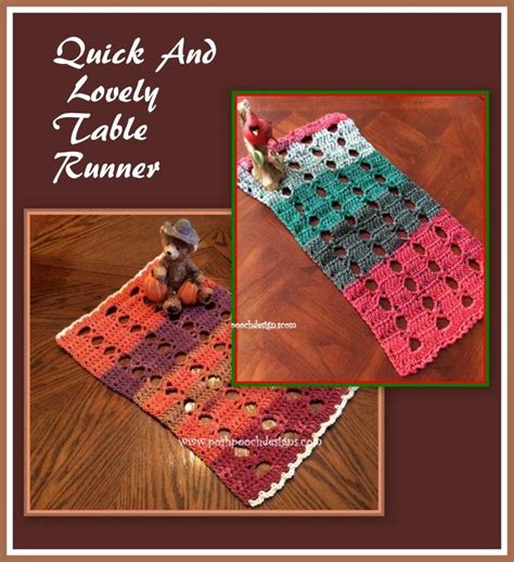 Fall Table Runner Crochet Pattern Posh Pooch Designs Fall Table Runners Fall Table Runner