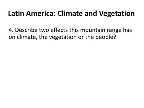 The Physical Geography Of Latin America Quiz Answer Ppt Download