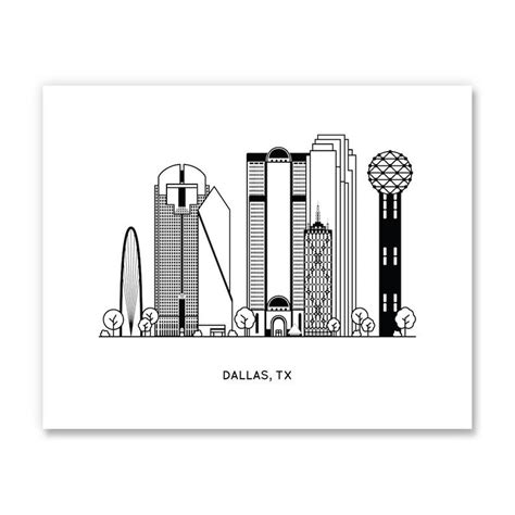 Dallas Skyline Drawing at PaintingValley.com | Explore collection of ...