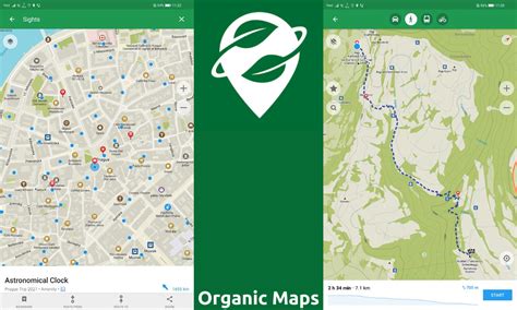 Organic Maps brezplačna aplikacija za zemljevide brez povezave za