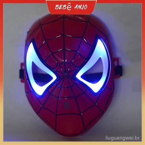 Máscara Homem Aranha Infantil - Máscara Brilhante Máscara do Homem-Aranha Máscara de Brinquedo Infantil ...