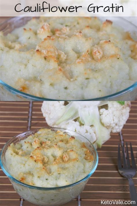 Easy Creamy Cauliflower Gratin With Cheese Low Carb Recipe