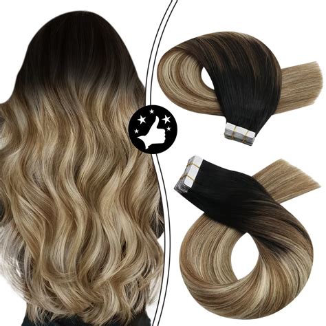 Amazon Moresoo Balayage Tape In Hair Extensions Human Hair