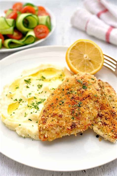 Super Quick Chicken Dinner Crunchy Chicken Potato And Salad