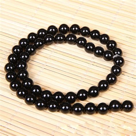 Aaa Black Chalcedony Banded High Quality Natural Stone Round Beads For