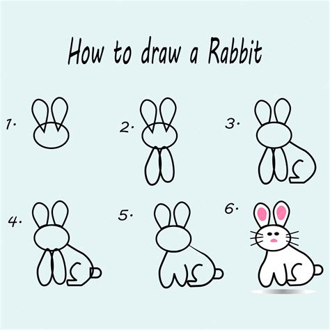 Coelho Para Desenhar - Passo a passo desenhar um coelho bom para desenhar ilustração de ...