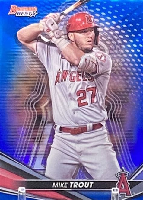 Mike Trout 2022 Bowman S Best Blue Refractor 14 Price Guide Sports