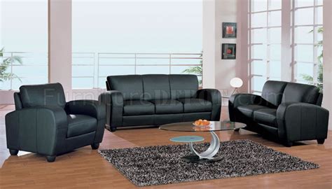 Black Leather Modern Living Room