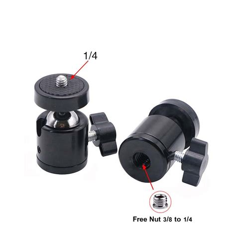 พรอมสง Mini Ball Head Hot Shoe Adapter Accessory ขอตอหมนได ปรบอสระ องศา สกร