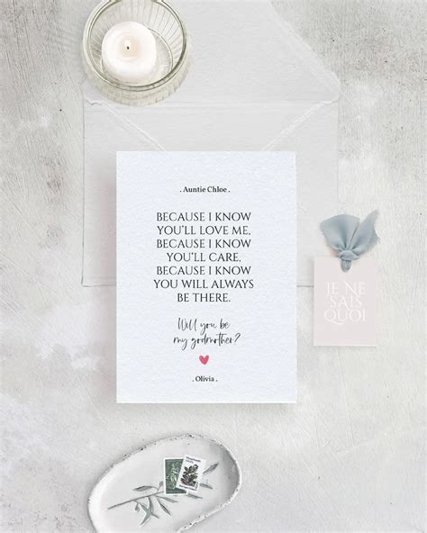 Godmother Proposal Card Will You Be My Godmother Card Etsy Proposal