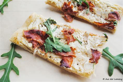 Flammkuchen Mit Serranoschinken Und Rucola Aus Der Lameng