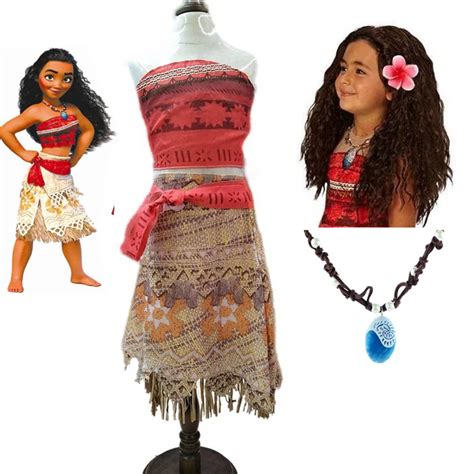 2018 Summer Moana Dress for girls Moana Princess Dresses Kids Party ...