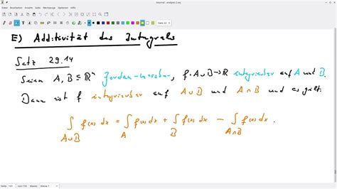 Analysis Teil 167 Woche 24 29 Integral über Jordan messbaren
