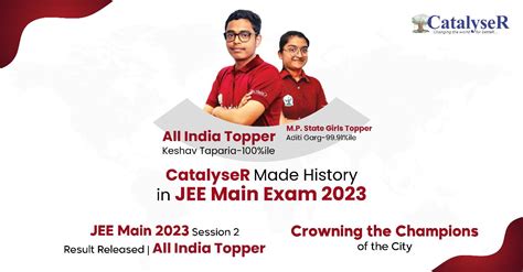 Jee Main 2023 Session 2 Result Released All India Topper