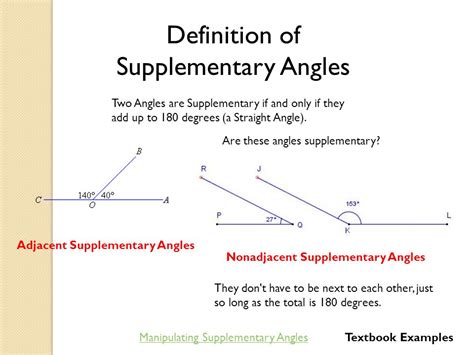 Complementary Angle Definition