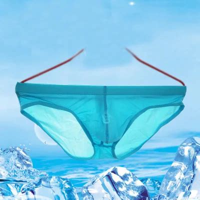 New Sexy Brave Men Xxl Plus Size Low Waist Seamless Briefs Sex Ice Silk