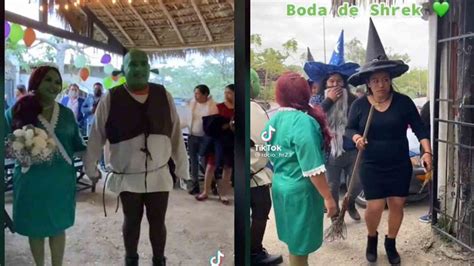 Novios Se Visten De Shrek Y Fiona Para Su Boda Se Vuelven Virales