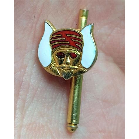 Vintage Masons Shriners Masonic Pin Head With Horns R Gem