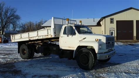 1985 Ford F7000 Single Axle Dump Truck Detroit Diesel Youtube