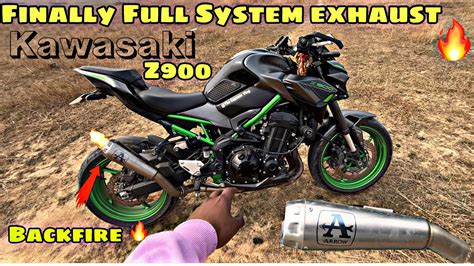 Loudest Kawasaki Z900 IN Ranchi Arrow Full System Exhaust Sound