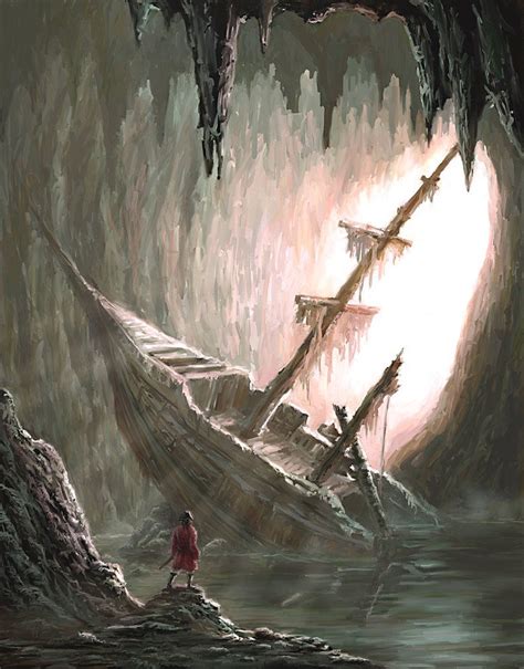 Shipwreck By Arisuonpaa Fantasy Art Landscapes Fantasy Paintings