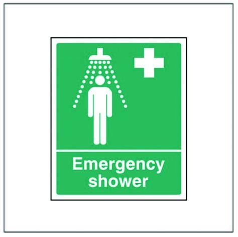 Standard Rigid Adhesive Signs Emergency Shower Signs Display Shop