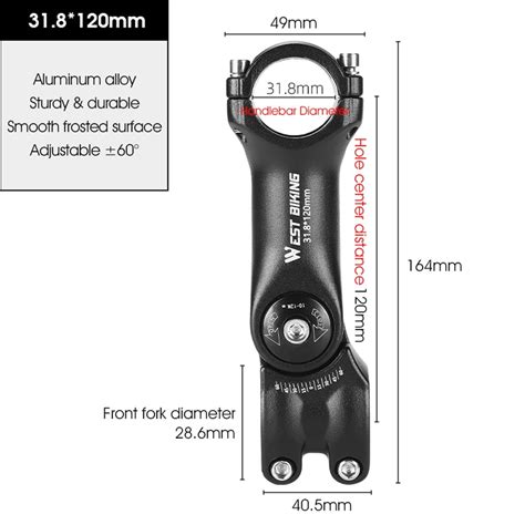 Adjustable Handlebar Stem Variable Degree Angle Aluminum Alloy Bike