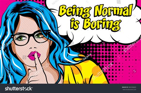 Pop Art Blonde Woman Glasses Being Stock Vector Royalty Free