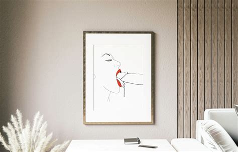 Erotic Line Art Oral Sex Blowjob Printable Digital Wall Etsy