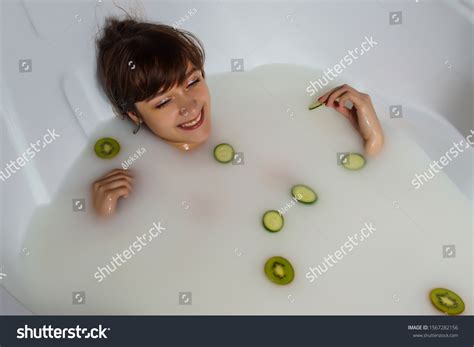 Beautiful Sexy Naked Girl Resting Milk Stock Photo Shutterstock