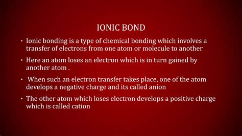 Types Of Chemical Bond Pptx