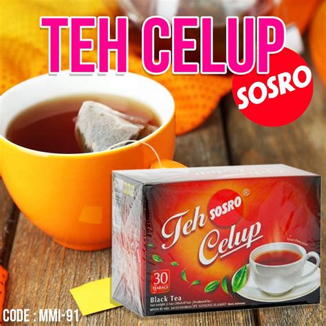 Jual TEH SOSRO CELUP BLACK TEA TEH HITAM CELUP SOSRO Per 1 Kotak