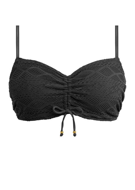 Biustonosz K Pielowy Freya Swim Sundance As Blk Uw Bralette Bikini Top Black Black Stroje