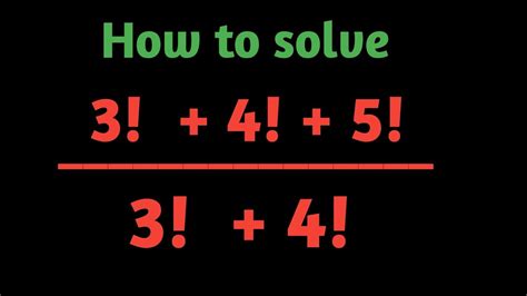 A Nice Algebra Factorial Problem Can You Solve This Youtube