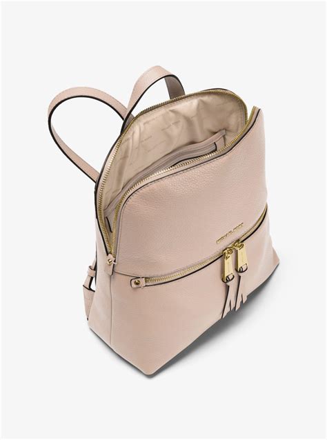 Michael Kors Rhea Medium Slim Leather Backpack In Pink Lyst