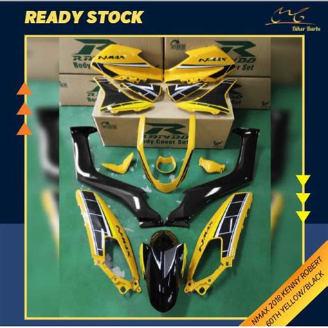 READY STOCK RAPIDO COVER SET NMAX 2018 KENNY ROBERT 60TH YELLOW BLACK