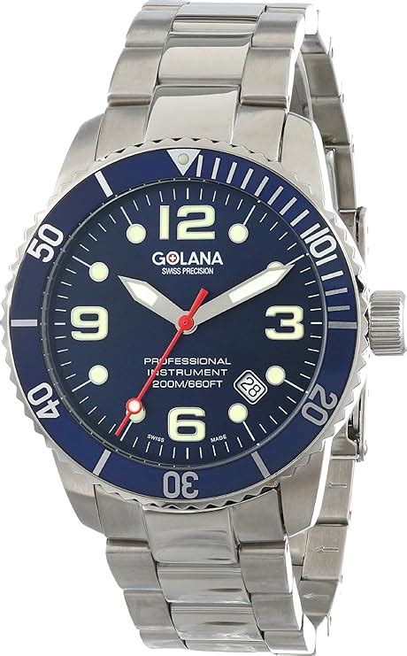 Golana Aqua Pro Swiss Made Divers Mens Watch Rotating Divers Bezel